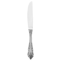 Walco 68451 Classic Baroque 9 3/4 inch 18/10 Stainless Steel Extra Heavy Weight European Table Knife - 12/Case