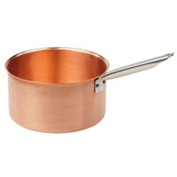 Matfer Bourgeat 305020 3.5 Qt. Copper Sauce Pan with Stainless Steel Handle