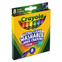 Crayola 523280 Ultra-Clean 8 Assorted Large Size Washable Crayons