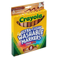 Crayola 587801 Ultra-Clean Assorted 8-Count Multicultural Conical Point Washable Markers