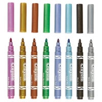 Crayola 588628 Assorted 8 Color Metallic Markers