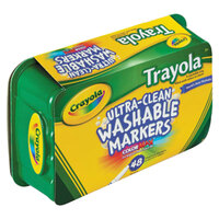 Crayola 588214 Ultra-Clean 48 Assorted Fine Point Washable Markers with Plastic Tray
