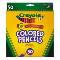 Crayola 684050 50 Assorted Long Barrel 3.3mm Colored Pencils