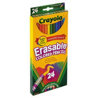 Crayola 682424 24 Assorted Erasable 3.3mm Colored Pencils