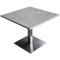 Art Marble Furniture G208 30 inch x 30 inch Kashmir White Granite Tabletop