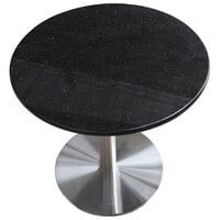 Art Marble Furniture G206 54 inch Round Black Galaxy Granite Tabletop