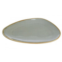 Arcoroc FJ047 Terrastone 10 inch x 7 inch Sage Porcelain Oval Platter by Arc Cardinal - 12/Case