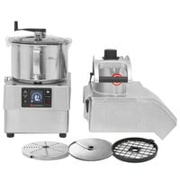 Sammic CK-35V Dice Variable-Speed Combination Food Processor with 5.8 Qt. Stainless Steel Bowl, Continuous Feed & 3 Discs - 3 hp