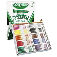 Crayola 588210 Classpack 200 Assorted Fine Point Non-Washable Markers