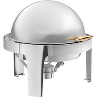 Acopa Supreme 6.5 Qt. Round Gold Accent Roll Top Chafer