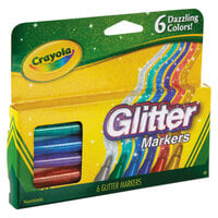 Crayola 588629 Assorted 6 Color Glitter Markers