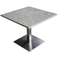 Art Marble Furniture G208 36 inch x 36 inch Kashmir White Granite Tabletop