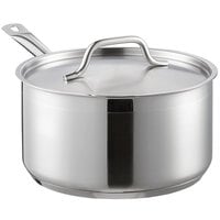 Vigor 6 Qt. Stainless Steel Sauce Pan with Aluminum-Clad Bottom and Cover