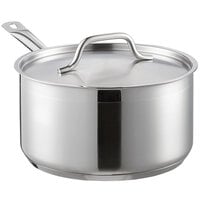 Vigor SS1 Series 6 Qt. Stainless Steel Sauce Pan with Aluminum-Clad Bottom and Cover