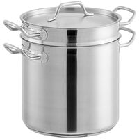 Vigor SS1 Series 12 Qt. Stainless Steel Aluminum-Clad Pasta Cooker Combination