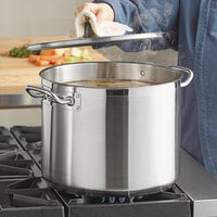 Vigor 24 Qt. Heavy-Duty Stainless Steel Aluminum-Clad Stock Pot with Cover