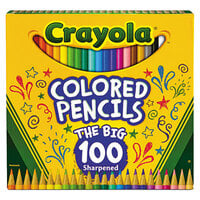 Crayola 688100 100 Assorted Long Barrel 3.3mm Colored Pencils