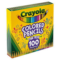 Crayola 688100 100 Assorted Long Barrel 3.3mm Colored Pencils