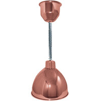 Hanson Heat Lamps 800-RET-BCOP Retractable Cord Ceiling Mount Heat Lamp with Bright Copper Finish - 115/230V