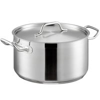 Vigor SS1 Series 10 Qt. Stainless Steel Aluminum-Clad Sauce Pot with Cover