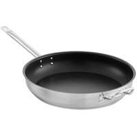 Vigor 16" Stainless Steel Non-Stick Fry Pan with Aluminum-Clad Bottom, Excalibur Coating, and Helper Handle