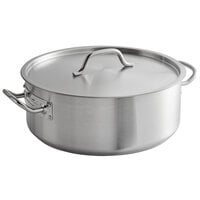 Vigor SS1 Series 15 Qt. Stainless Steel Aluminum-Clad Heavy-Duty Brazier with Cover