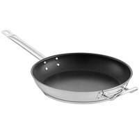 Vigor 12 inch Stainless Steel Non-Stick Fry Pan with Aluminum-Clad Bottom, Excalibur Coating, and Helper Handle
