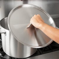 Vigor 16 5/8 inch Stainless Steel Replacement Lid for 40 Qt. Stock Pot