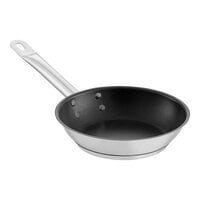 Vigor SS1 Series 8 7/16" Stainless Steel Non-Stick Fry Pan with Aluminum-Clad Bottom and Excalibur Coating