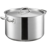 Vigor SS1 Series 22 Qt. Stainless Steel Aluminum-Clad Sauce Pot with Cover