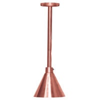 Hanson Heat Lamps 400-LGT-BCOP Rigid Tube Ceiling Mount Heat Lamp with Bright Copper Finish - 115/230V