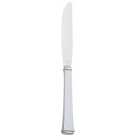 Walco 53451 Farmington 9 1/8 inch 18/10 Stainless Steel Extra Heavy Weight Solid Handle European Table Knife - 12/Case