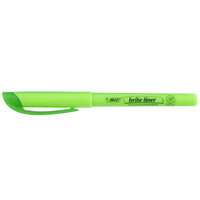 Bic BL11GN Brite Liner Fluorescent Green Chisel Tip Pen Style Highlighter - 12/Pack