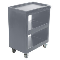 Cambro BC225191 Granite Gray Three Shelf Service Cart - 28" x 16" x 32 1/4"