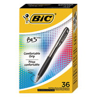 Bic BU3361BK Black Medium Point 1mm Retractable Ballpoint Pen - 36/Pack