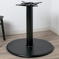 Lancaster Table & Seating 30 inch Round Black 4 inch Standard Height Column Stamped Steel Table Base