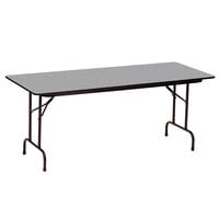 Correll 24 inch x 96 inch Gray Granite High Pressure Heavy Duty Folding Table