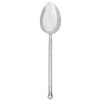 Walco 5803 Nouveaux Hammered 10 1/2 inch 18/10 Stainless Steel Extra Heavy Weight Tablespoon / Serving Spoon - 12/Case