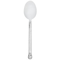 Walco 5807 Nouveaux Hammered 8 inch 18/10 Stainless Steel Extra Heavy Weight Dessert Spoon - 12/Case