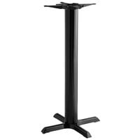 Lancaster Table & Seating 22 inch x 22 inch Black 4 inch Bar Height Column Cast Iron Table Base