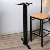 Lancaster Table & Seating 5 inch x 22 inch Black 4 1/2 inch Bar Height End Column Cast Iron Table Base