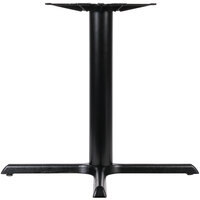 Lancaster Table & Seating Stamped Steel 33" x 33" Black 4" Standard Height Cross Table Base