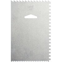 Ateco 1447 Aluminum 6 inch x 4 inch Decorating and Icing Comb