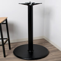 Lancaster Table & Seating 30 inch Round Black 4 1/2 inch Bar Height Column Stamped Steel Table Base