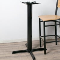 Lancaster Table & Seating 30 inch x 30 inch Black 4 1/2 inch Bar Height Column Cast Iron Table Base