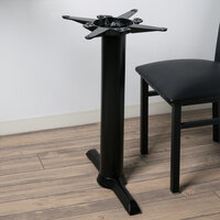 Lancaster Table & Seating 5 inch x 22 inch Black 4 inch Standard Height End Column Cast Iron Table Base