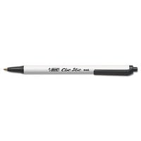 Bic CSM241BK Clic Stic Black Ink Medium 1mm Retractable Ballpoint Pen - 24/Pack