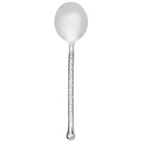 Walco 5812 Nouveaux Hammered 7 3/8 inch 18/10 Stainless Steel Extra Heavy Weight Bouillon Spoon - 12/Case
