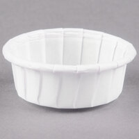 Solo 050S-X2050 0.5 oz. White Squat Paper Souffle / Portion Cup - 5000/Case