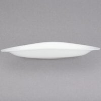 Villeroy & Boch 16-3293-2720 Dune 14" x 9 3/4" White Porcelain Oval Plate - 6/Case